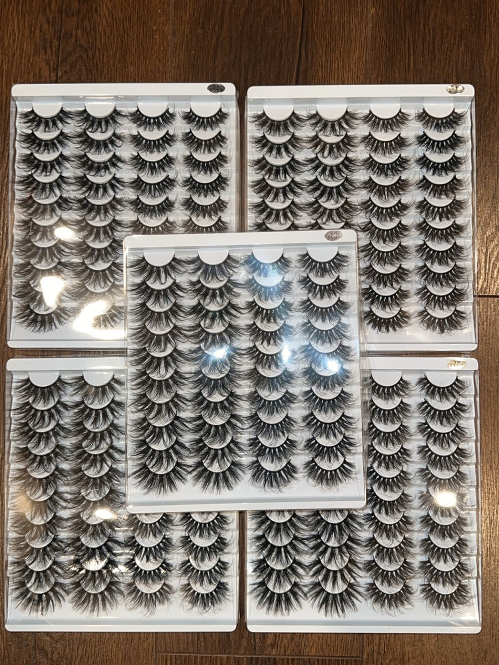Volume Mink-Style False Eyelashes - Black (Multiple Pairs)